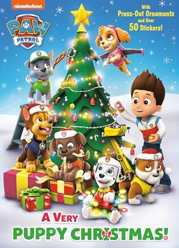 A Very Puppy Christmas! (Paw Patrol) (Color Plus Cardstock and Stickers)