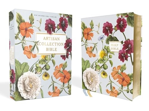 NIV, Artisan Collection Bible, Leathersoft, Blue Floral, Red Letter, Comfort Print