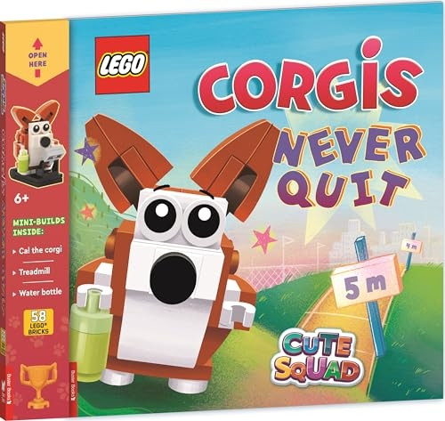 LEGO® Books: Cute Squad: Corgis Never Quit (with corgi mini-build and over 55 LEGO® elements) (LEGO® Minifigure Activity)