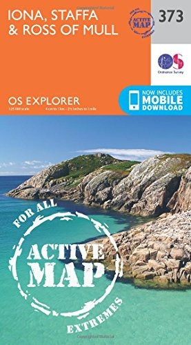 OS Explorer Map Active (373) Iona, Staffa and Ross of Mull (OS Explorer Active Map)