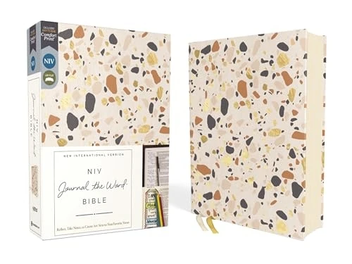 NIV, Journal the Word Bible (Perfect for Note-Taking), Cloth over Board, Cream, Red Letter, Comfort Print: Reflect, Take Notes, or Create Art Next to Your Favorite Verses (NIV Journal the Word Bible)