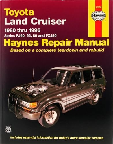 Toyota Land Cruiser Automotive Repair Manual: 1980 to 1996 (Haynes Automotive Repair Manuals)