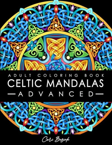 Celtic Mandalas - Advanced - adult coloring book: 50 pages of detailed Celtic designs to color, 8.5