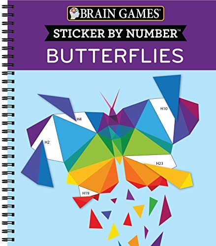 Brain Games - Sticker by Number: Butterflies (Brain Games - Sticker by Number)