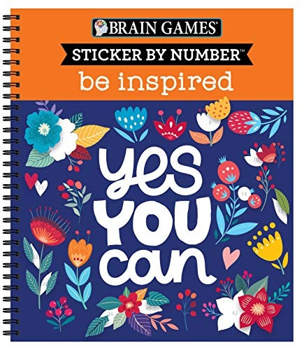 Brain Games - Sticker by Number: Be Inspired - 2 Books in 1 (Brain Games - Sticker by Number)