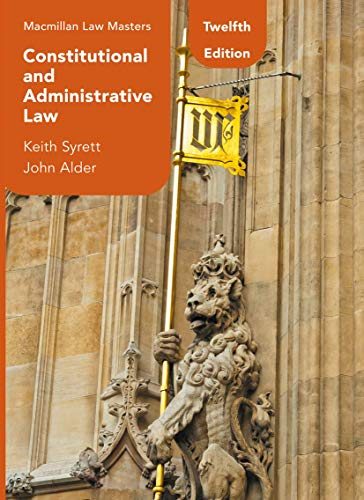 Constitutional and Administrative Law (Macmillan Law Masters)