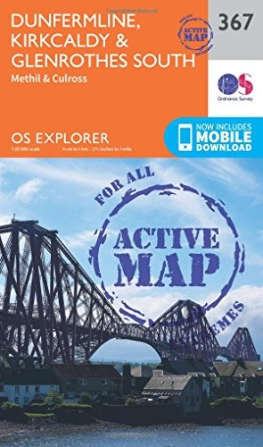 OS Explorer Map Active (367) Dunfermline, Kirkcaldy and Glenrothes South (OS Explorer Active Map)