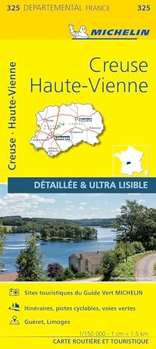 Creuse, Haute-Vienne - Michelin Local Map 325