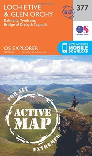OS Explorer Map Active (377) Loch Etive and Glen Orchy (OS Explorer Active Map)