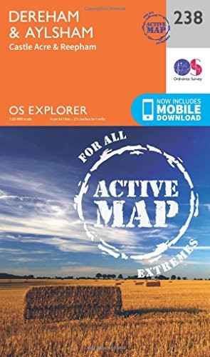 OS Explorer Map Active (238) East Dereham and Aylsham (OS Explorer Active Map)