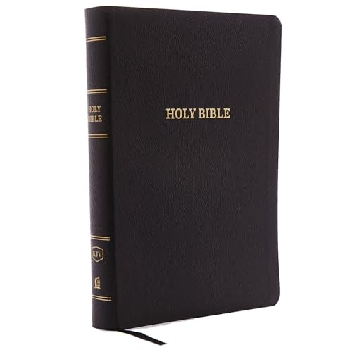 KJV, Reference Bible, Giant Print, Bonded Leather, Black, Red Letter Edition, Comfort Print
