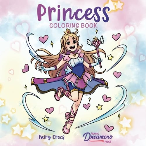 Princess Coloring Book: For Kids Ages 4-8, 9-12 (Coloring Books for Kids)