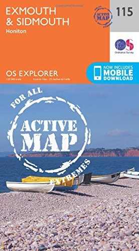 OS Explorer Map Active (115) Exmouth and Sidmouth (OS Explorer Active Map)