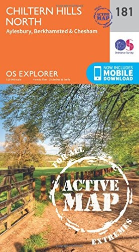 OS Explorer Map Active (181) Chiltern Hills North (OS Explorer Active Map)