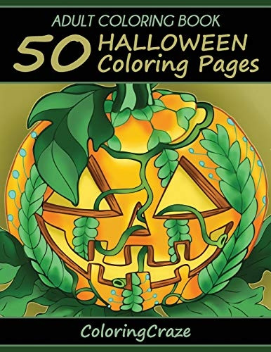 Adult Coloring Book: 50  - Halloween Coloring Pages  - (Halloween Collection)
