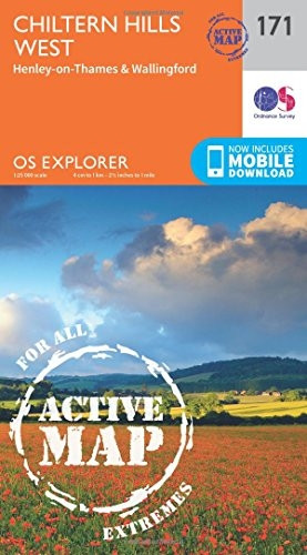 OS Explorer Map Active (171) Chiltern Hills West, Henley-on-Thames and Wallingford (OS Explorer Active Map)