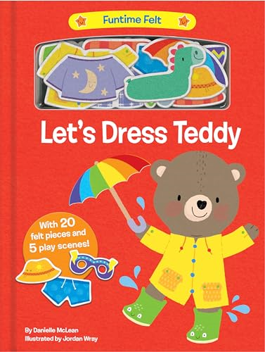 Let's Dress Teddy (Funtime Felt) [Board book]