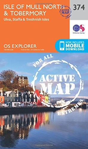 OS Explorer Map Active (374) Isle of Mull North and Tobermory (OS Explorer Active Map)