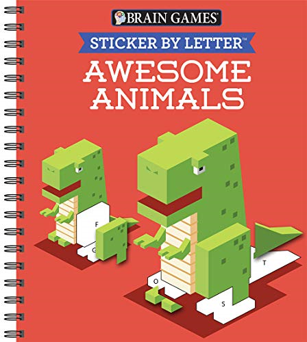 Brain Games - Sticker by Letter: Awesome Animals (Sticker Puzzles - Kids Activity Book) (Brain Games - Sticker by Letter)