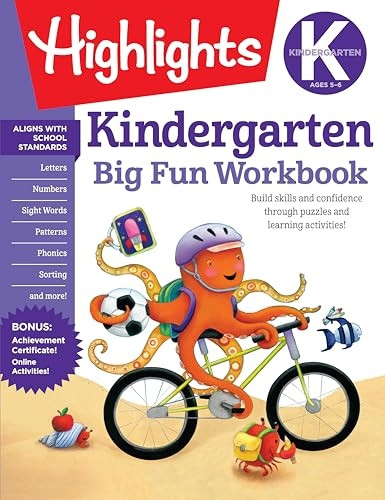 The Big Fun Kindergarten Activity Book: Build skills and confidence through puzzles and early learning activities! (Highlights (TM) Big Fun Activity Workbooks)