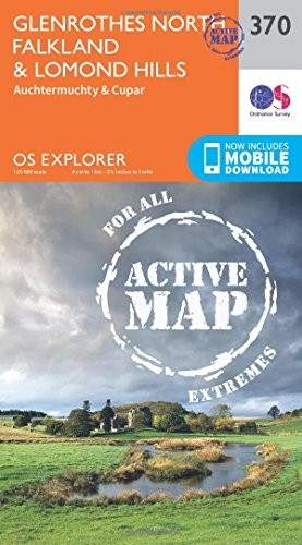 OS Explorer Map Active (370) Glenrothes North, Falkland and Lomond Hills (OS Explorer Active Map)