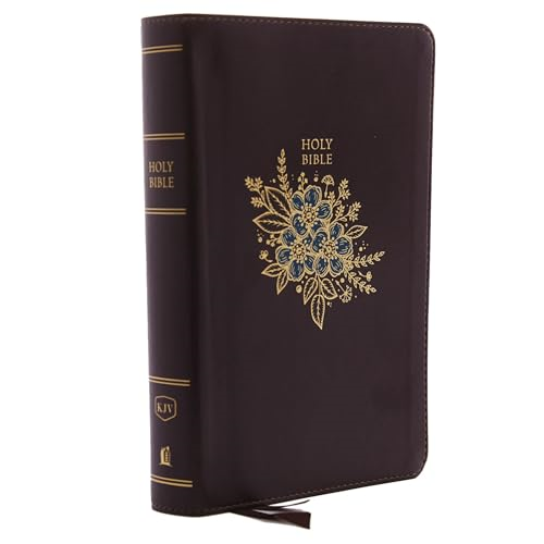 KJV, Deluxe Reference Bible, Personal Size Giant Print, Imitation Leather, Burgundy, Indexed, Red Letter Edition, Comfort Print