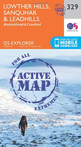 OS Explorer Map Active (329) Lowther Hills, Sanquhar and Leadhills (OS Explorer Active Map)