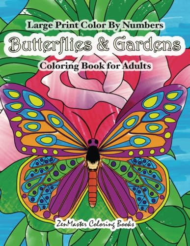 Butterflies & Gardens Coloring Book for Adults