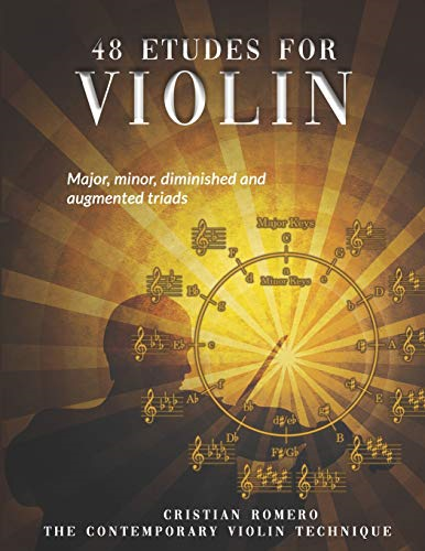 48 Etudes for Violin: Major, minor, diminished and augmented triads