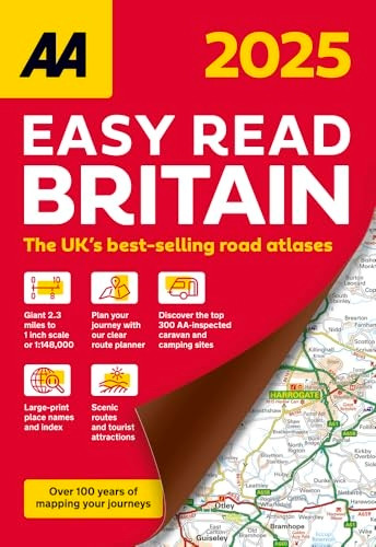 AA Easy Read Atlas Britain 2025 (AA Road Atlas)