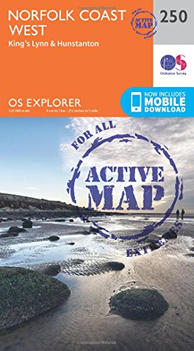 OS Explorer Map Active (250) Norfolk Coast West (OS Explorer Active Map)