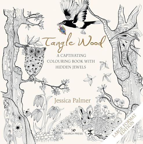 Tangle Wood (large format edition): A Captivating Colouring Book with Hidden Jewels