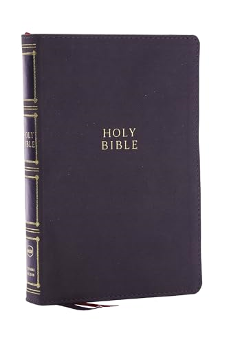 NKJV, Compact Center-Column Reference Bible, Leathersoft, Gray, Red Letter, Comfort Print