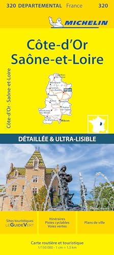 Cote-d'Or Saone-et-Loire - Michelin Local Map 320: Map