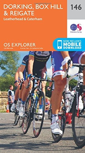 OS Explorer Map (146) Dorking, Box Hill and Reigate