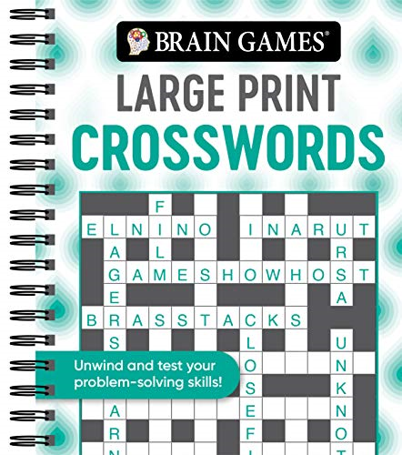 Brain Games - Large Print Crosswords (Swirls) (Brain Games Large Print)