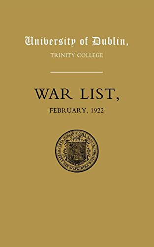 University of Dublin War List 1922: Trinity College