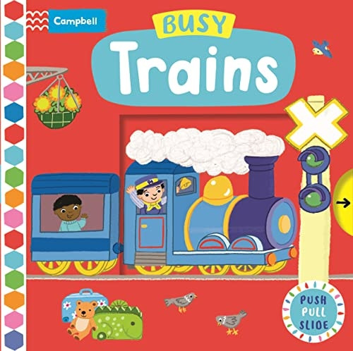 Busy Trains (Campbell Busy Books) [Board book]