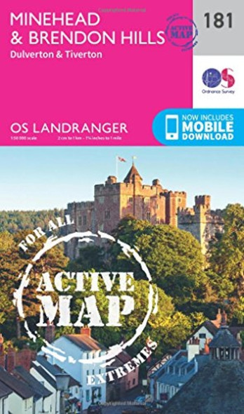 Minehead & Brendon Hills, Dulverton & Tiverton (OS Landranger Map)