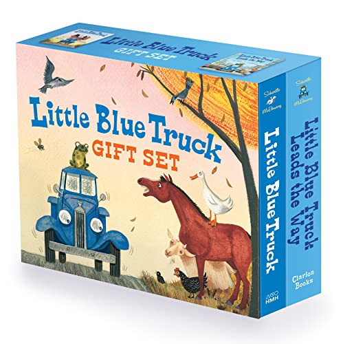 Little Blue Truck 2-Book Gift Set: Little Blue Truck Board Book, Little Blue Truck Leads the Way Board Book (Little Blue Truck)