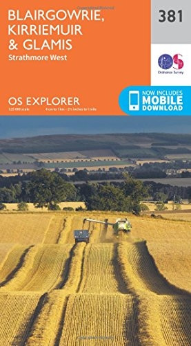 OS Explorer Map (381) Blairgowrie, Kirriemuir and Glamis