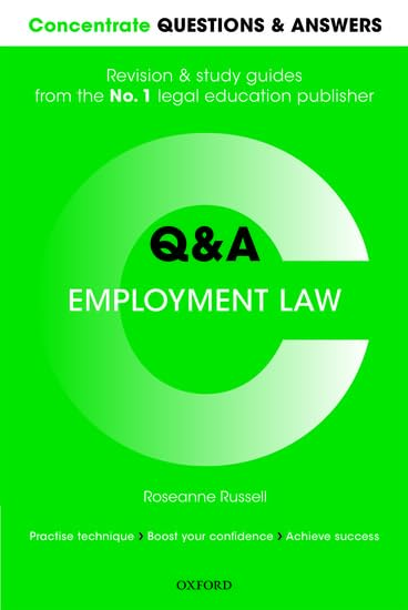 Concentrate Questions and Answers Employment Law: Law Q&A Revision and Study Guide