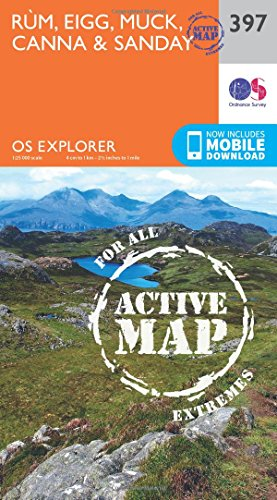 OS Explorer Map Active (397) Rum, Eigg, Muck, Canna and Sanday (OS Explorer Active Map)