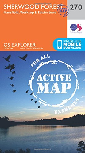 OS Explorer Map Active (270) Sherwood Forest (OS Explorer Active Map)