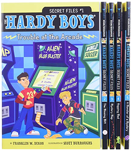 The Hardy Boys Secret Files Collection, Books 1-5: Trouble at the Arcade; The Missing Mitt; Mystery Map; Hopping...