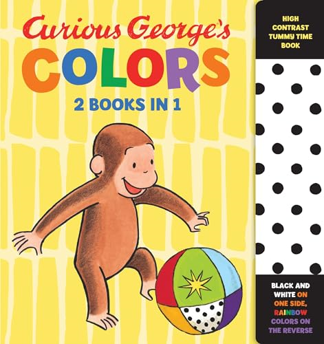 Curious George's Colors: High Contrast Tummy Time Book (Curious Baby Curious George) [Board book]