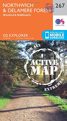 OS Explorer Map Active (267) Northwich and Delamere Forest (OS Explorer Active Map)