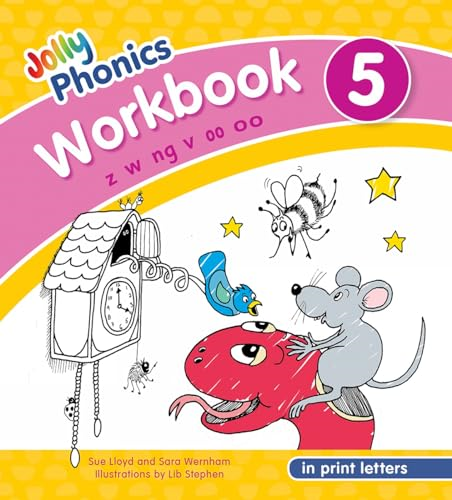 Jolly Phonics Workbook 5: in Print Letters (American English edition) (Jolly Phonics Workbooks, Set of 1-7)
