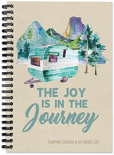 Camping Journal & RV Travel Logbook, Blue Vintage Camper: Caravanning Campsite Log Books