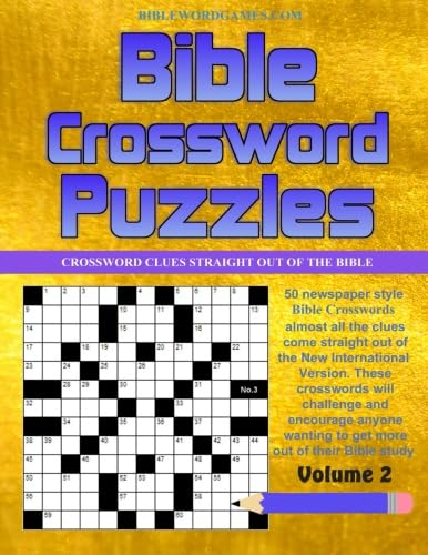 Bible Crossword Puzzles  - Vol.2: 50 Newspaper Style  - Bible Crossword Puzzles